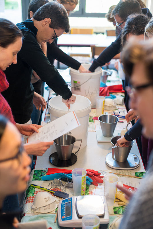 Atelier d'apprentissage de la saponification à froid