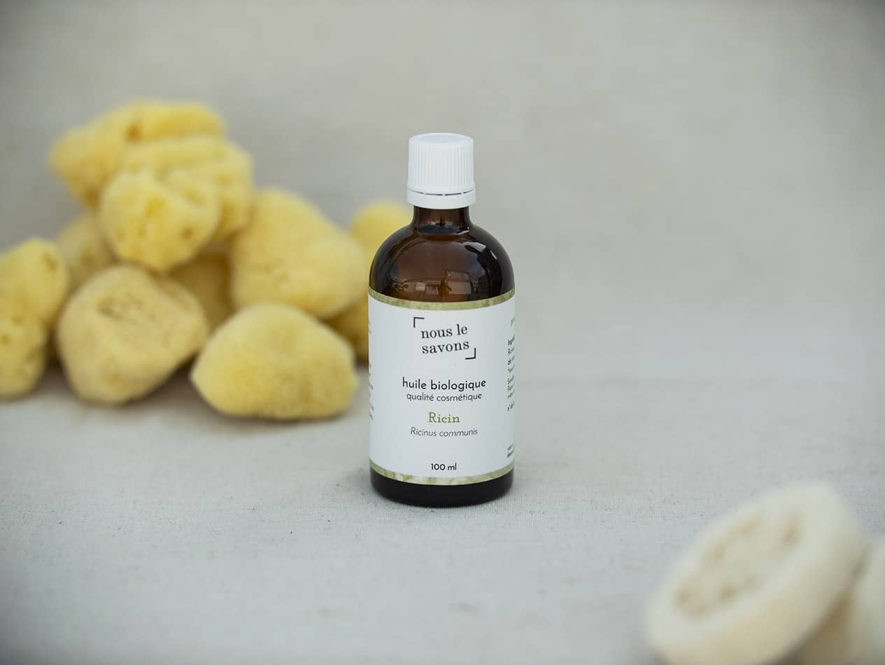 "Huile pure de ricin Bio - pour des cheveux forts et une peau hydratée - fabriquée en France"