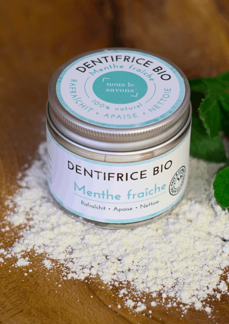 Dentifrice Naturel et Bio à la Menthe Fraiche