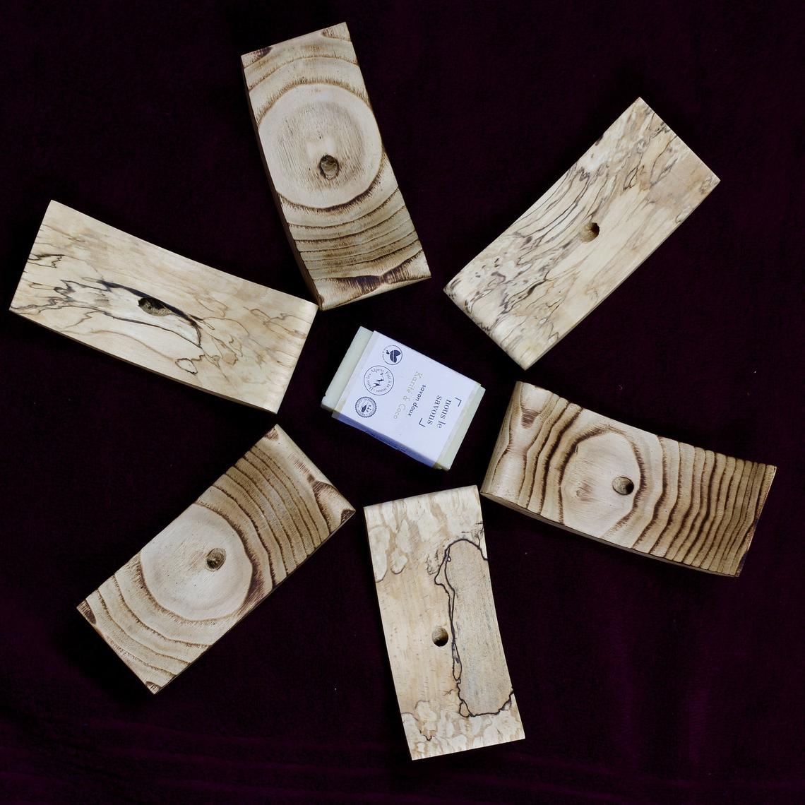 Porte savon en bois fabrication artisanale française : élégance et qualité 